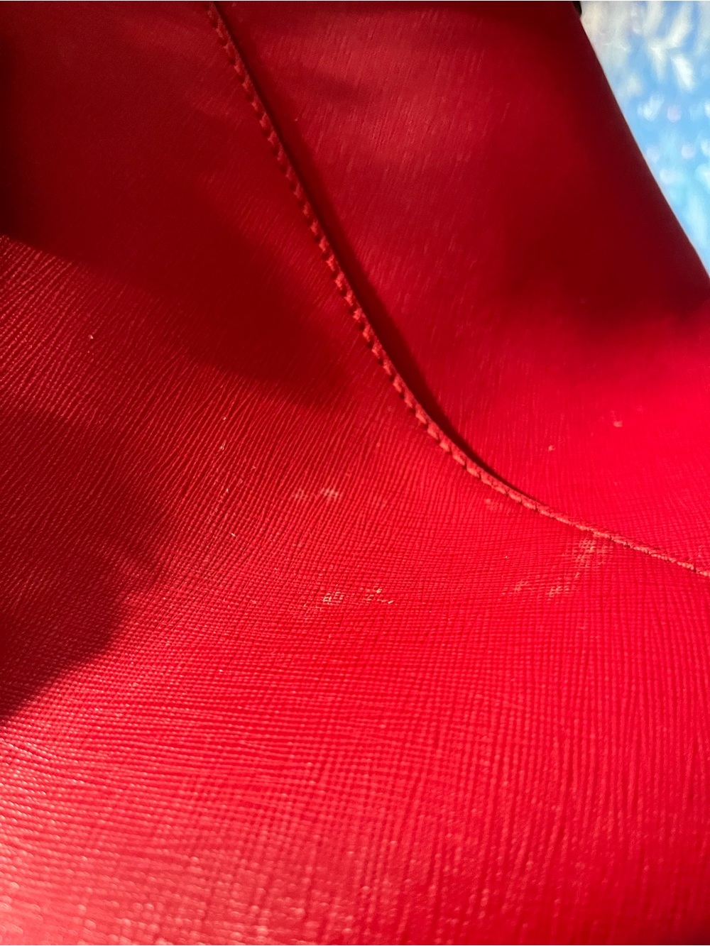 Michael Kors Red Saffiano Dome Satchel with Gold Charm - Picture 11 of 12